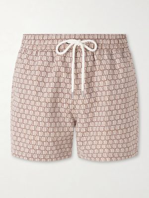 Straight-Leg Mid-Length Printed Recycled Swim Shorts