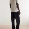 Vidal Ribbed Cotton and Linen-Blend Polo Shirt - BK Vidal Ribbed Cotton and Linen-Blend Polo Shirt - BK