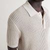 Vidal Ribbed Cotton and Linen-Blend Polo Shirt - CU Vidal Ribbed Cotton and Linen-Blend Polo Shirt - CU