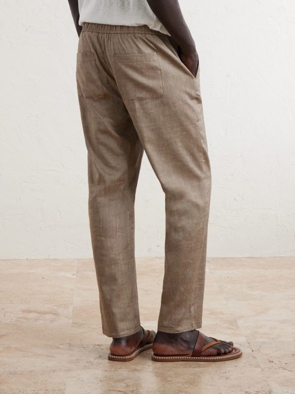 Straight-Leg Cotton Suit Trousers - BK