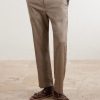 Straight-Leg Cotton Suit Trousers - FR