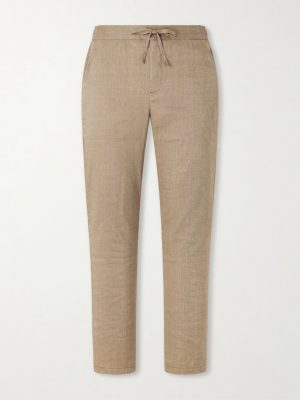 Straight-Leg Cotton Suit Trousers
