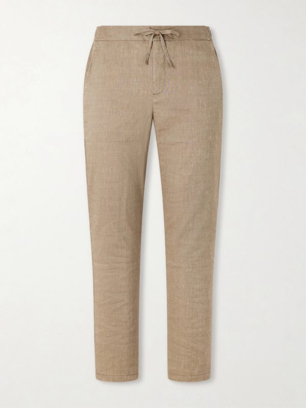 Straight-Leg Cotton Suit Trousers