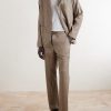 Straight-Leg Cotton Suit Trousers - OU