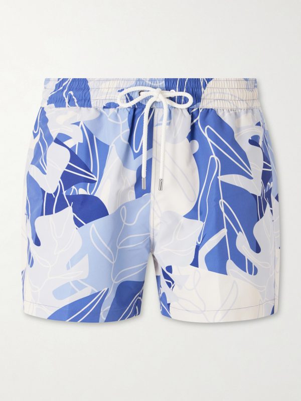 Rio Straight-Leg Mid-Length Printed Recycled Swim Shorts Rio Straight-Leg Mid-Length Printed Recycled Swim Shorts