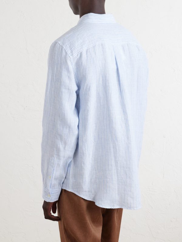 Striped Linen Shirt - BK Striped Linen Shirt - BK
