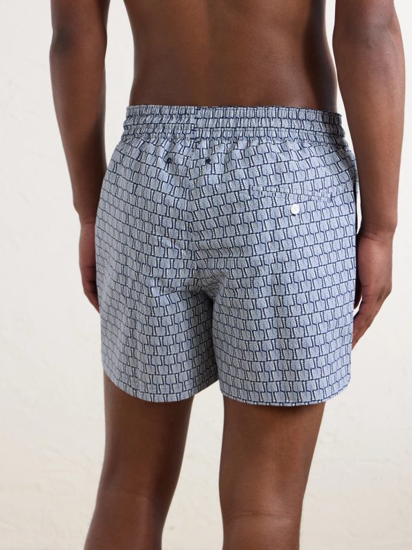 Rio Straight-Leg Mid-Length Printed Recycled Swim Shorts - BK Rio Straight-Leg Mid-Length Printed Recycled Swim Shorts - BK