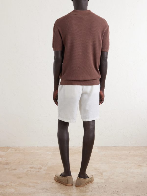 Rino Knitted Cotton Polo Shirt - BK