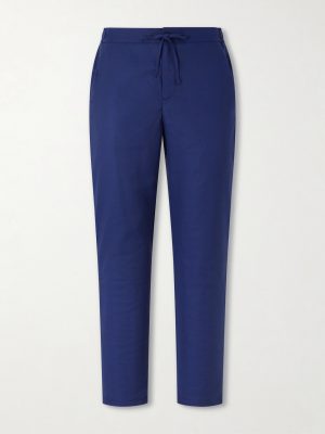Straight-Leg Cotton Suit Trousers