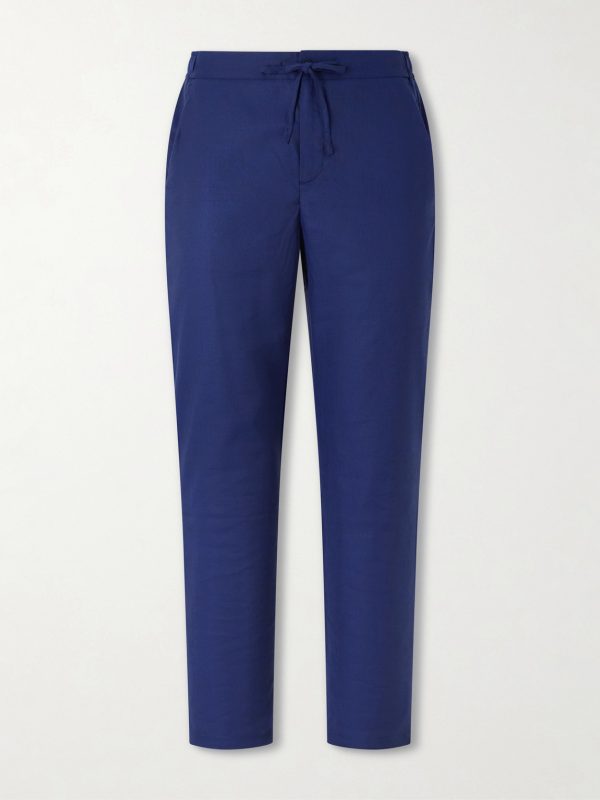 Straight-Leg Cotton Suit Trousers