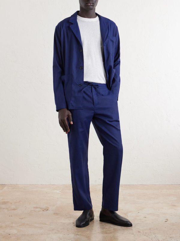 Straight-Leg Cotton Suit Trousers - OU