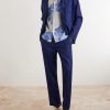 Roberto Camp-Collar Printed Linen Shirt - OU Roberto Camp-Collar Printed Linen Shirt - OU