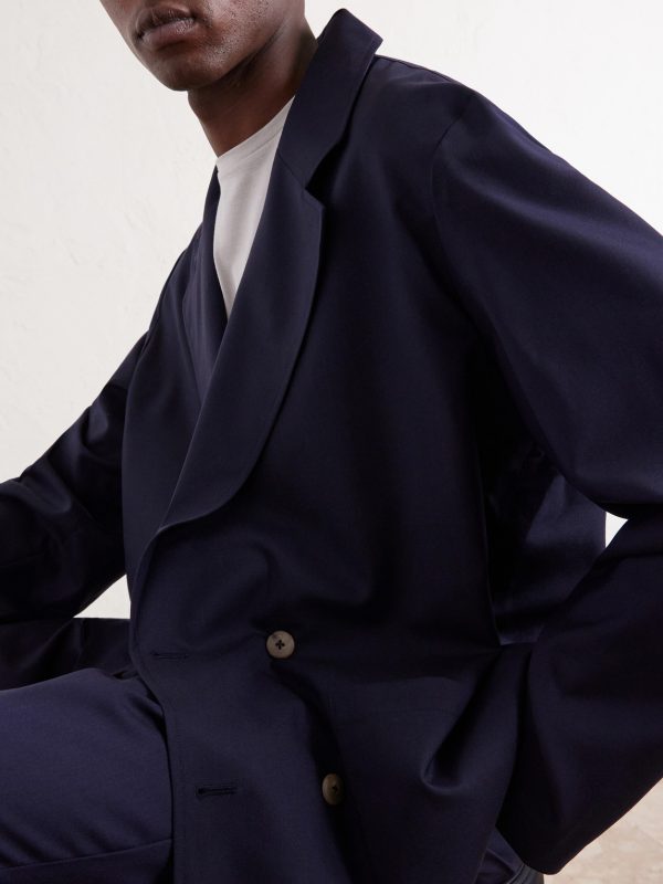 Double-Breasted Wool Suit Jacket - CU