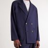Double-Breasted Wool Suit Jacket - FR