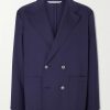 Double-Breasted Wool Suit Jacket