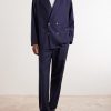 Double-Breasted Wool Suit Jacket - OU