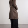 Grandad Double-Breasted Wool and Cotton-Blend Coat - BK Grandad Double-Breasted Wool and Cotton-Blend Coat - BK