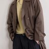 Grandad Double-Breasted Wool and Cotton-Blend Coat - CU Grandad Double-Breasted Wool and Cotton-Blend Coat - CU