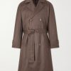 Grandad Double-Breasted Wool and Cotton-Blend Coat Grandad Double-Breasted Wool and Cotton-Blend Coat