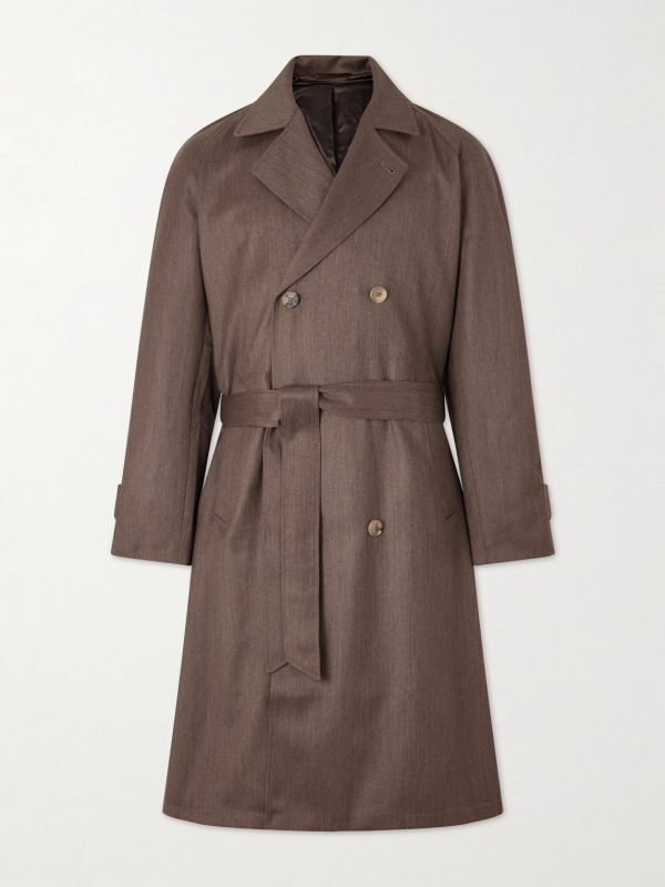 Grandad Double-Breasted Wool and Cotton-Blend Coat Grandad Double-Breasted Wool and Cotton-Blend Coat