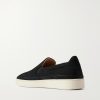 Suede Slip-On Sneakers - BK Suede Slip-On Sneakers - BK