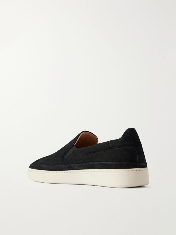 Suede Slip-On Sneakers - BK Suede Slip-On Sneakers - BK