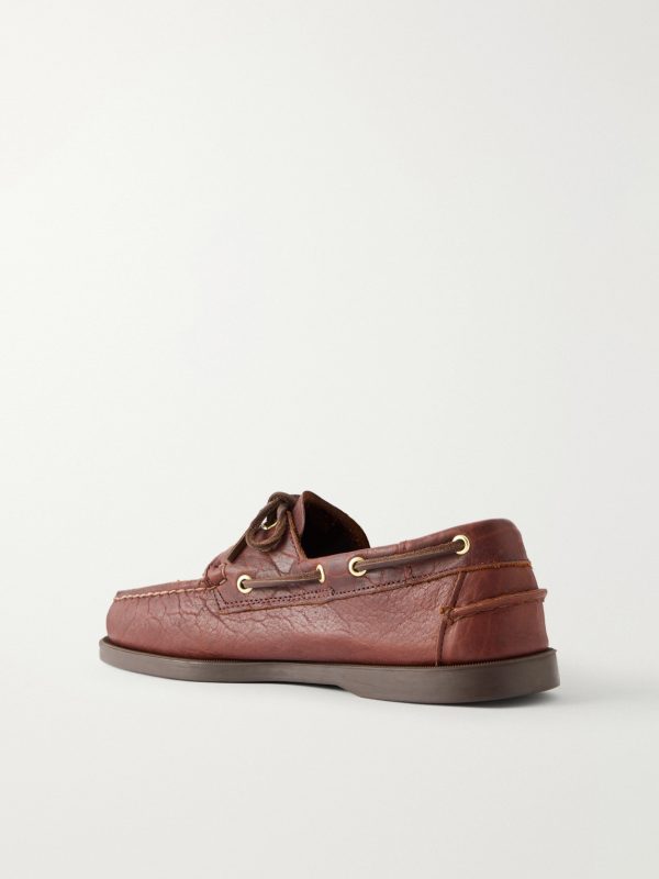 Portland Momoth Full-Grained Leather Boat Shoes - BK Portland Momoth Full-Grained Leather Boat Shoes - BK