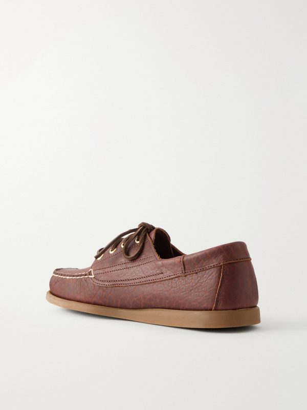 Askook Momoth Full-Grained Leather Boat Shoes - BK