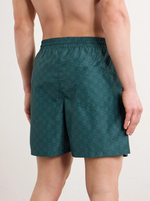 Straight-Leg Short-Length Logo-Print Swim Shorts - BK