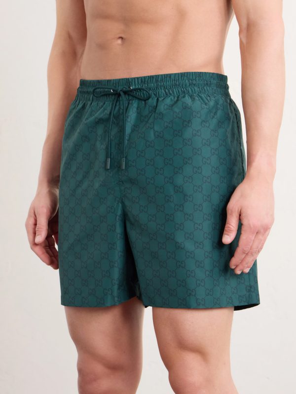 Straight-Leg Short-Length Logo-Print Swim Shorts - OU