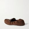 Horsebit-Embellished Webbing-Trimmed Suede Loafers - BK