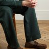 Horsebit-Embellished Webbing-Trimmed Suede Loafers - OU