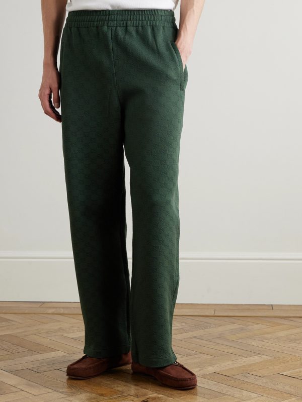 Straight-Leg Logo-Jacquard Tech-Jersey Sweatpants - FR