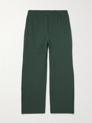 Straight-Leg Logo-Jacquard Tech-Jersey Sweatpants