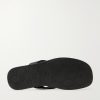 Logo-Jacquard Leather-Trimmed Canvas Flip Flops - E1 Logo-Jacquard Leather-Trimmed Canvas Flip Flops - E1