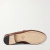 Horsebit-Embellished Woven Suede Loafers - E1
