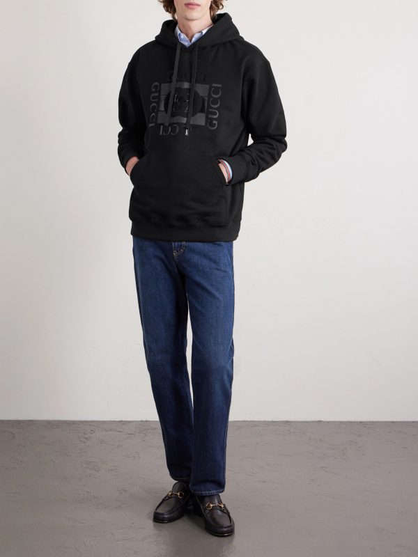 Logo-Print Cotton-Jersey Hoodie - OU