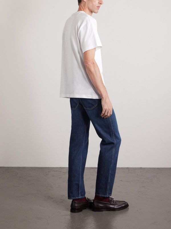 Logo-Embroidered Striped Cotton T-Shirt - BK