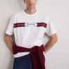 Logo-Embroidered Striped Cotton T-Shirt - E1