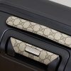 Porter Leather-Trimmed Monogrammed Coated-Canvas Suitcase - CU