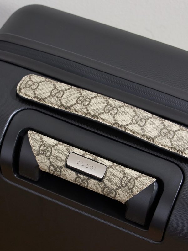 Porter Leather-Trimmed Monogrammed Coated-Canvas Suitcase - CU