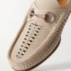 Horsebit-Embellished Woven Suede Loafers - CU Horsebit-Embellished Woven Suede Loafers - CU