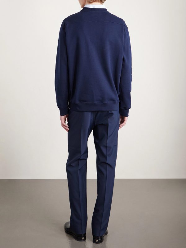 Logo-Embroidered Cotton-Jersey Sweatshirt - BK