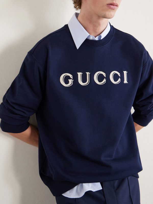 Logo-Embroidered Cotton-Jersey Sweatshirt - CU