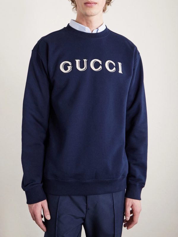 Logo-Embroidered Cotton-Jersey Sweatshirt - FR