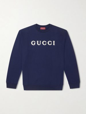 Logo-Embroidered Cotton-Jersey Sweatshirt Logo-Embroidered Cotton-Jersey Sweatshirt