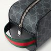GG Icon Logo-Print Coated-Canvas Wash Bag - CU
