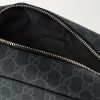 GG Icon Logo-Print Coated-Canvas Wash Bag - E1