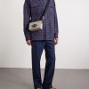 Horsebit 1955 Mini Leather-Trimmed Monogrammed Coated-Canvas Messenger Bag - E2 Horsebit 1955 Mini Leather-Trimmed Monogrammed Coated-Canvas Messenger Bag - E2