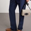 Horsebit 1955 Mini Leather-Trimmed Monogrammed Coated-Canvas Messenger Bag - OU Horsebit 1955 Mini Leather-Trimmed Monogrammed Coated-Canvas Messenger Bag - OU